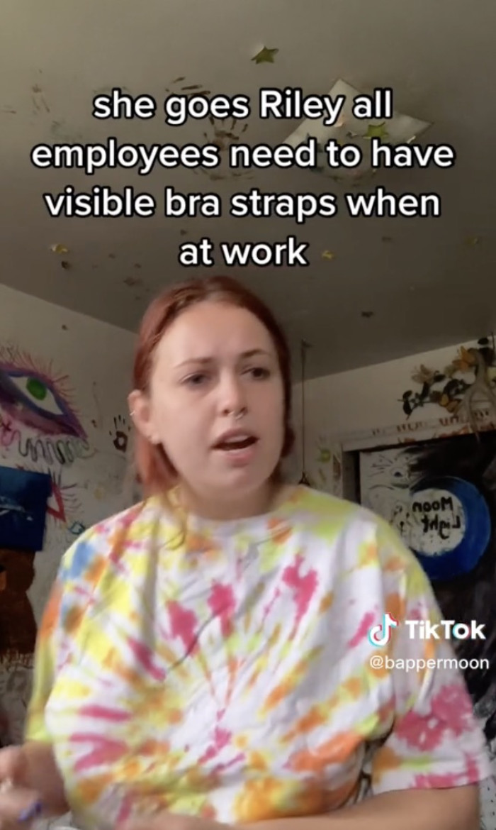 According to Riley, her boss scolded her for not reading the employee handbook
