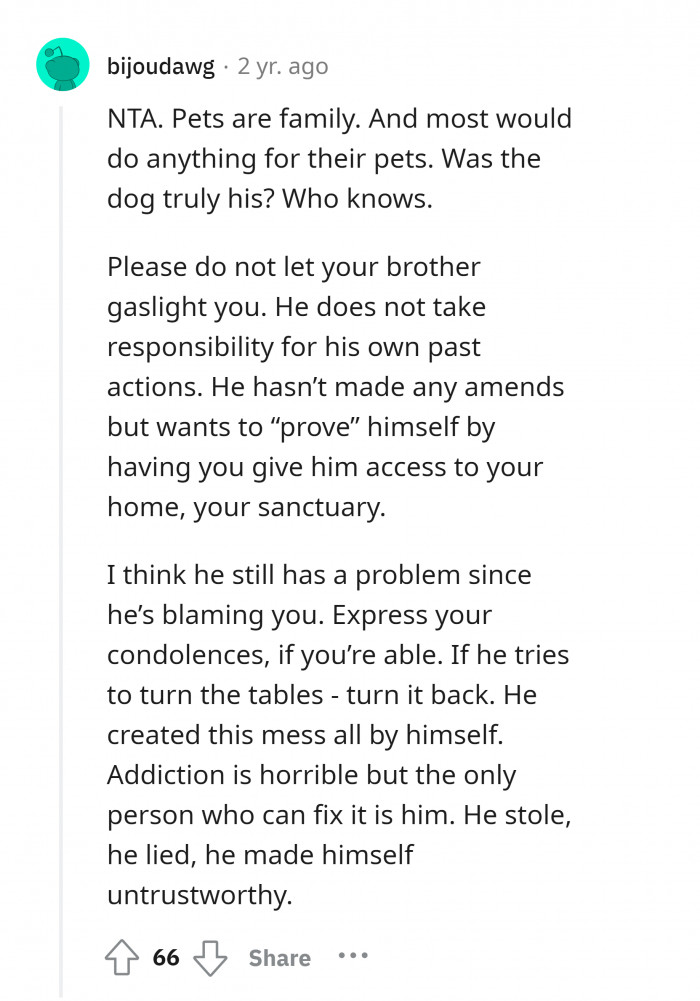 #13 If your brother really wants to extend the life of his pet, there are many organizations that help and adopt pets.