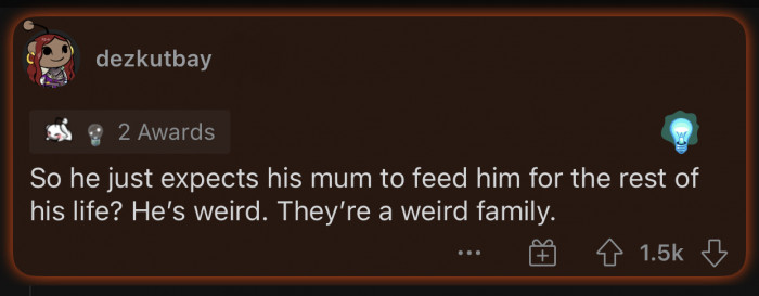 A weird family indeed.