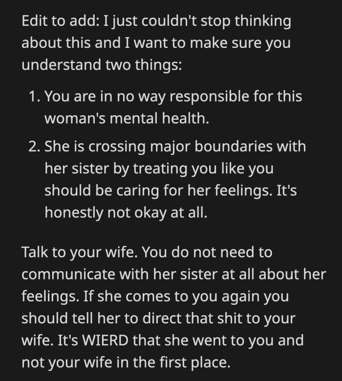 It might be best if OP avoids being alone with his SIL in the future.