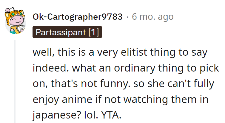 The subtitle sheriff forgot that not everyone needs a VIP pass to the Japanese dub party.