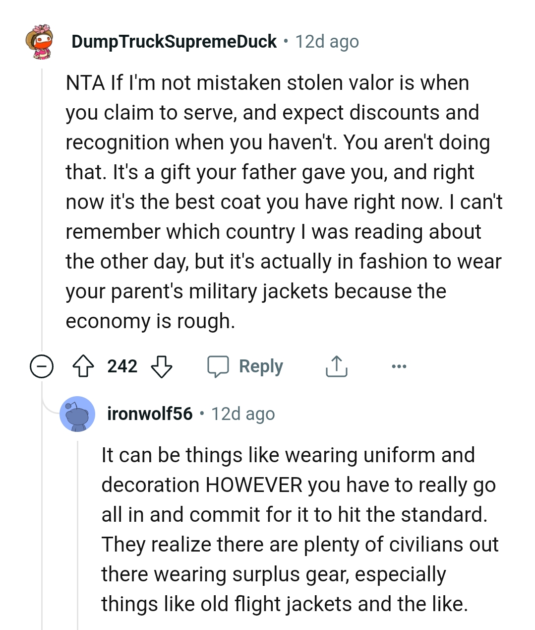 It's in fashion to wear such an outfit