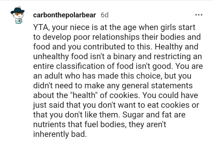 You Could Have Just Said That You Don't Want to Eat Cookies