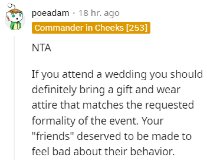 Match the formality of the event