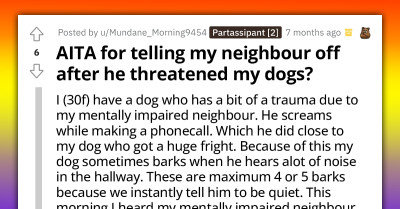 Woman Turns To Reddit For Advice After Her Neighbor Threatens Her Dogs