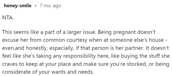 Common courtesy doesn't get suspended during pregnancy