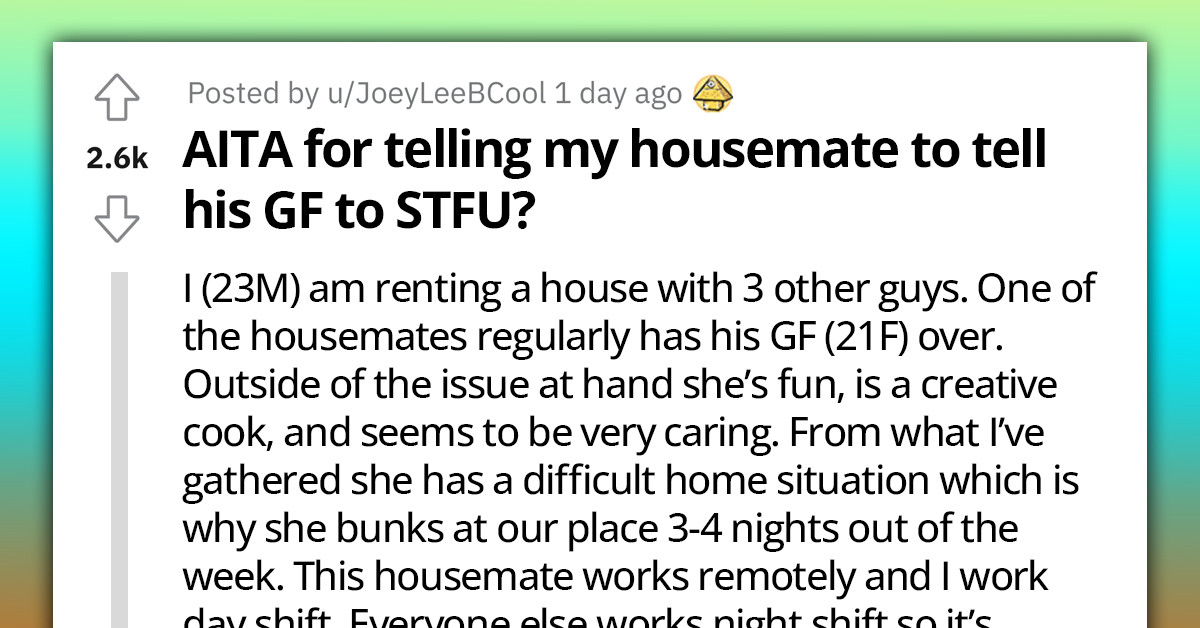 Redditor Loses His Cool After Two Months Of Sleepless Nights Caused By His Housemate's Girlfriend