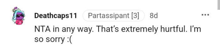 It is truly very hurtful