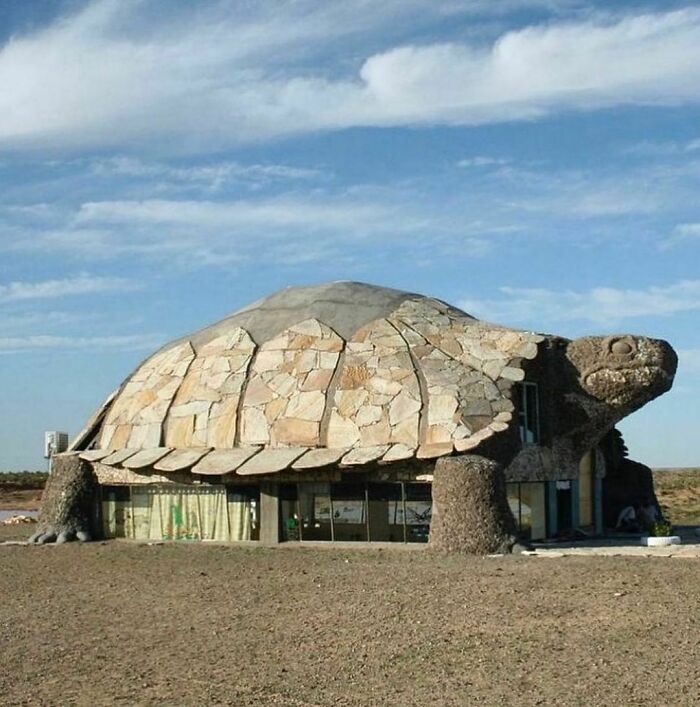 31. Bayanzag, Mongolia: Desert bar shaped like a tortoise.