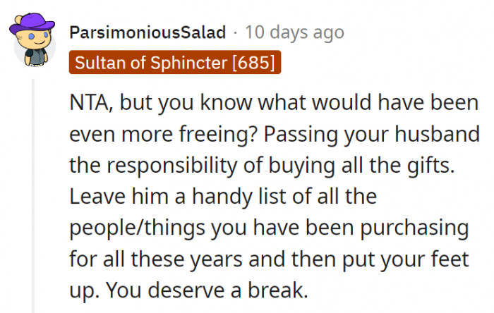 6. OP deserves a great break this Christmas and for the next Christmases to come!