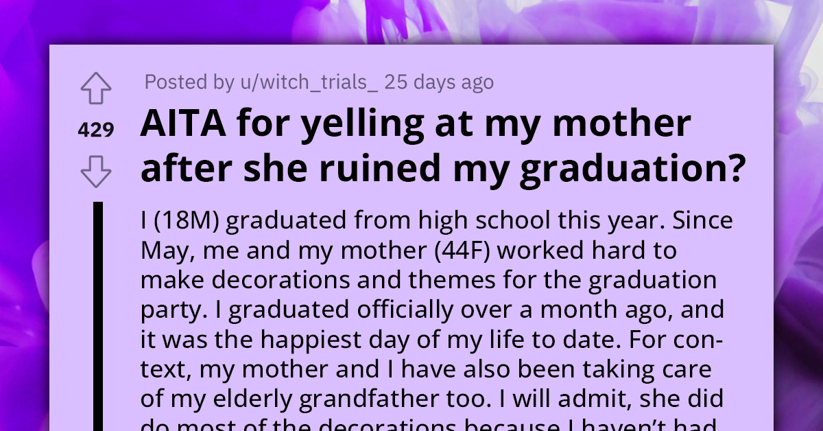 Teenager Yelled at His Mother After She Got Drunk and Ruined His Graduation Party