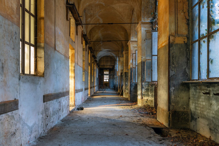25. This is a really creepy hallway they had to walk through.