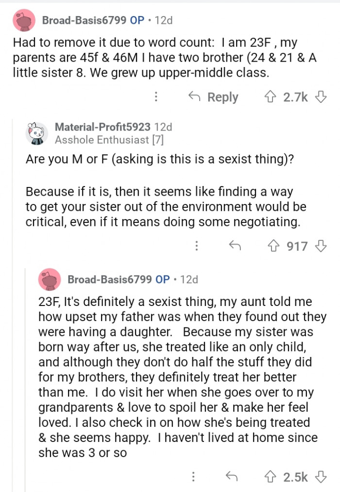 5. I feel bad for her.