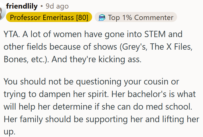 The family should be supportive.