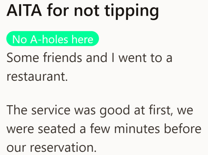 A simple group dinner with decent first impressions, the kind of setup that makes you think the night will be easy.