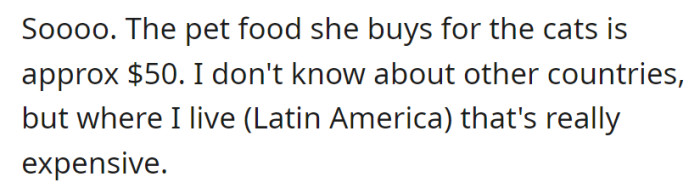 In Latin America, spending around $50 on cat food is considered notably high, adding to the financial strain in the region.