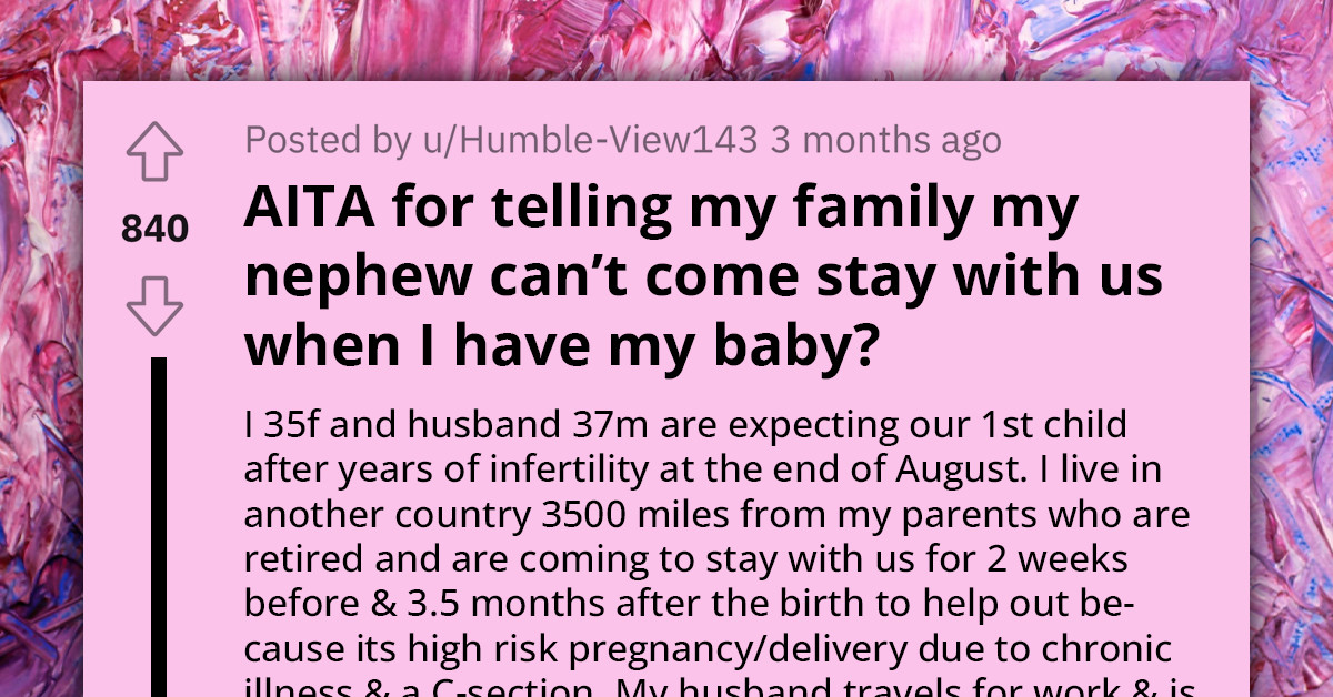 New Mom Slammed By Family After Telling Them They Can't Bring Her Autistic Nephew During Their Visit