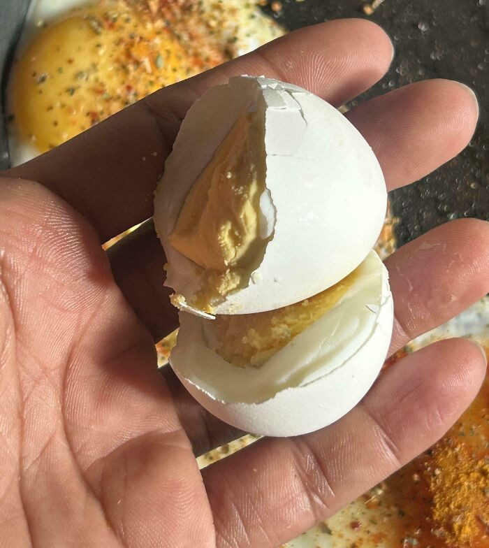 "My friend's idea of a prank is boiling eggs and putting them back in the egg tray so that I crack open boiled eggs when trying to make an omelet or half fry."
