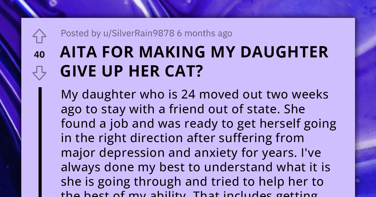 Mom Expresses Remorse After Making Her Daughter Give Up Her Emotional Support Cat, Asks Internet If They Were An A-Hole For Doing So