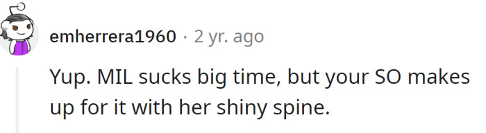 A huge red flag for the OP's MIL