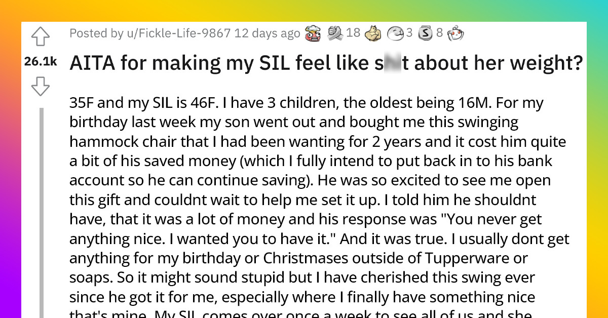 Family Drama Begins As 190Kg Sister-In-Law Destroys A Priceless Hammock Chair After Being Warned Not To Sit On It