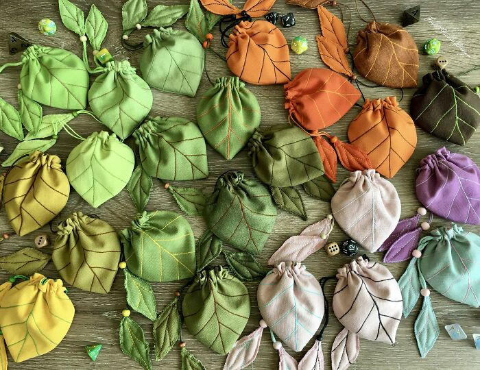 "Sharing These Cute Leafy Storage Bags I Made 🌿"