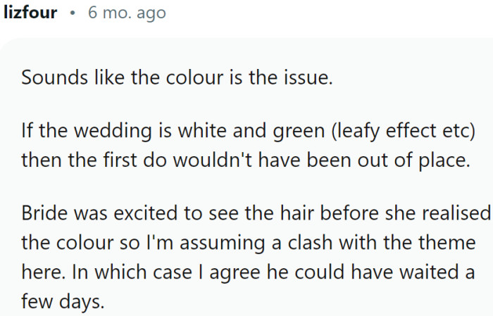 The color itself is the issue.