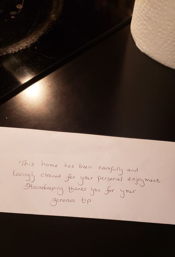 “Generous tip? How about the $250 cleaning fee I paid, sir?”
