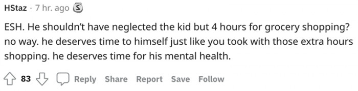 He deserves time for his mental health