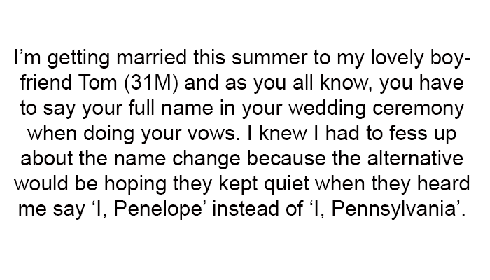 You have to say your full name