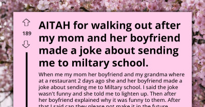 Dinner Turns Tense After Mom And Her Boyfriend Joke About Sending Teen To Military School