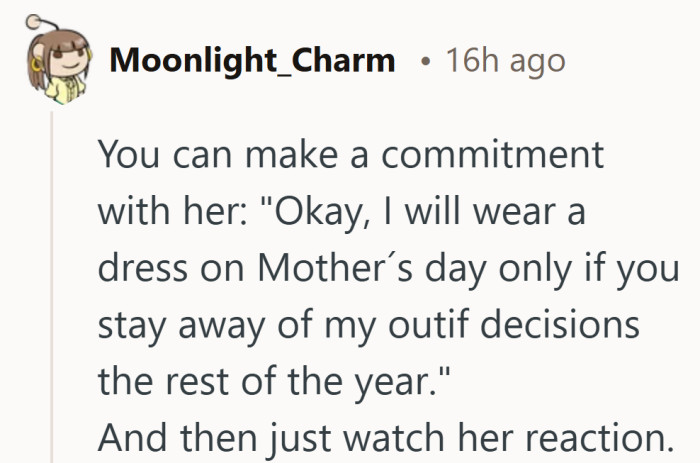 Turning the outfit debate into a deal might reveal how important that dress really is.