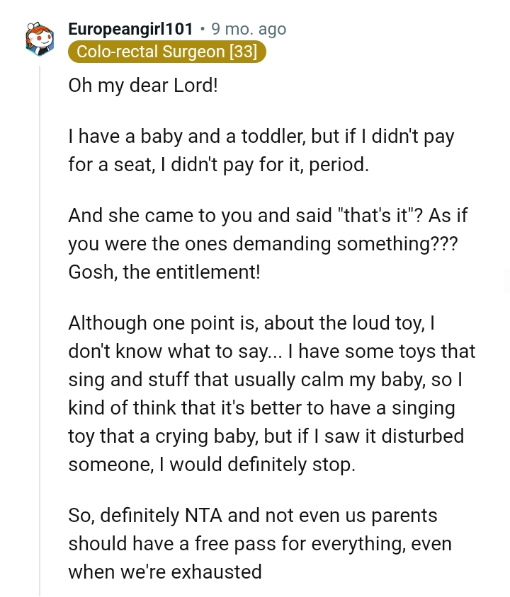 You didn't pay for a seat