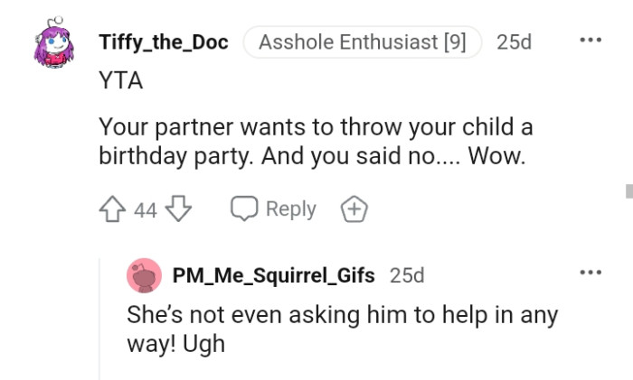 The OP's GF is not even asking him to help in any way.