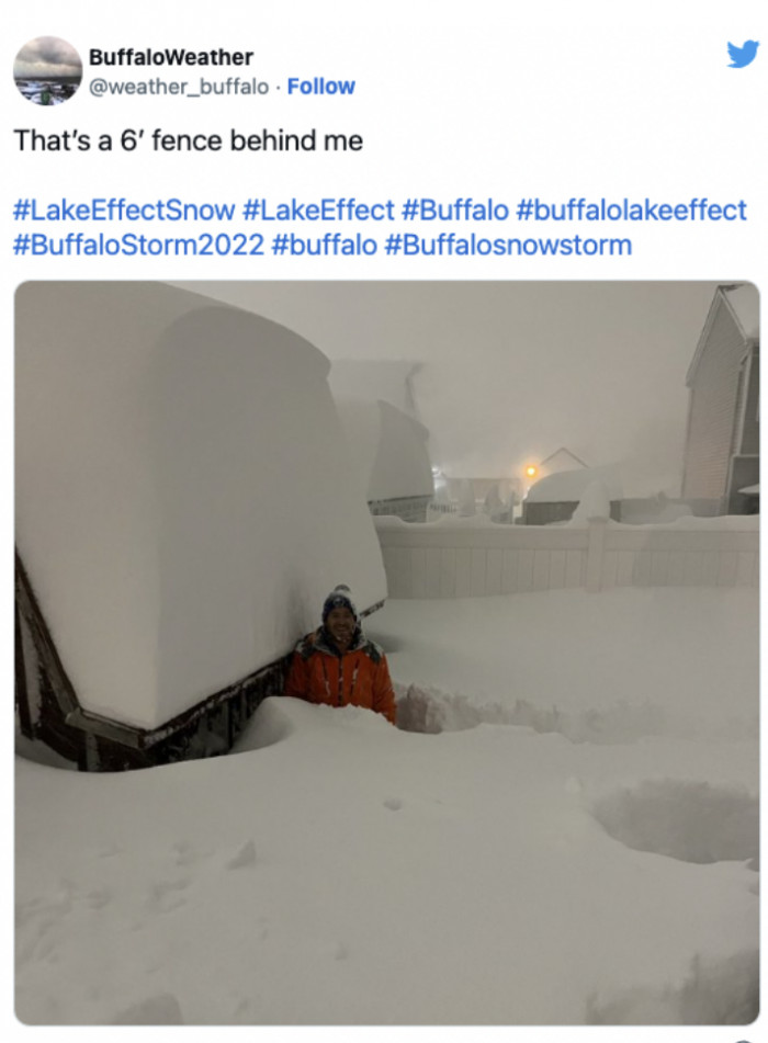 9. At least you have some reference for how deep the snow could be.