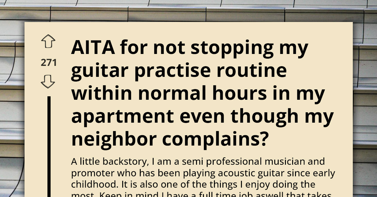 Practicing Guitar At Home Is Not A Crime - But This Neighbor Disagrees