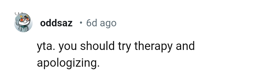 The OP should try therapy