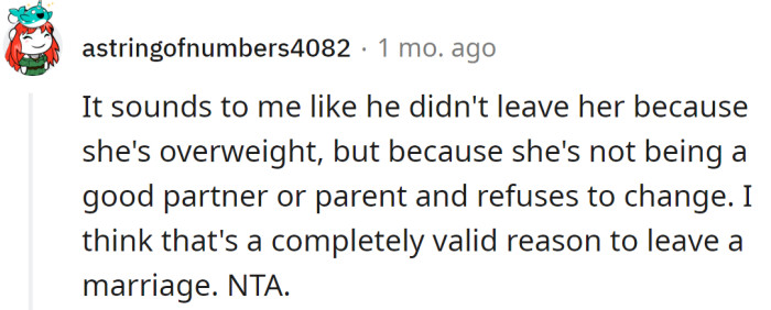 She refuses to change and get help