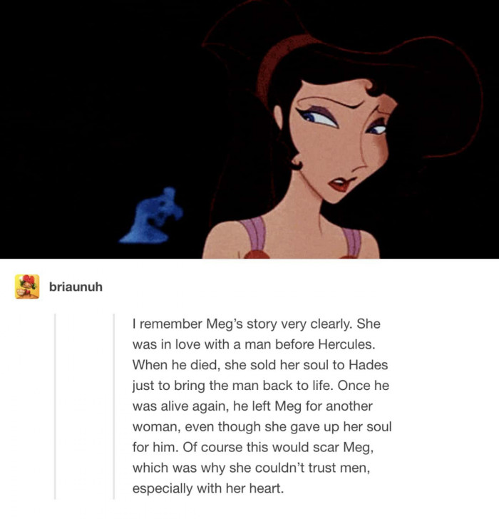 3. Why Meg couldn’t trust men: