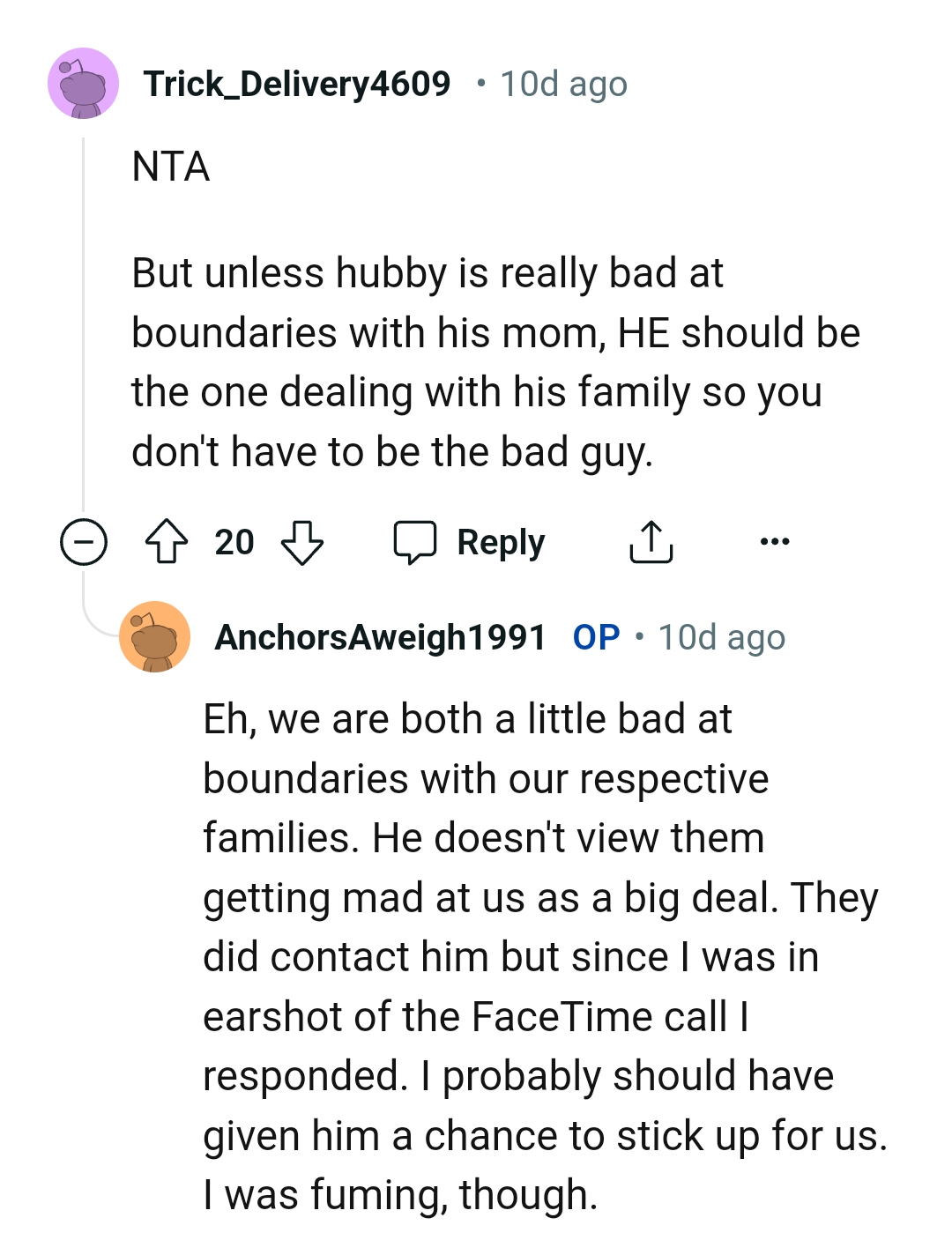 He should be the one dealing with his family