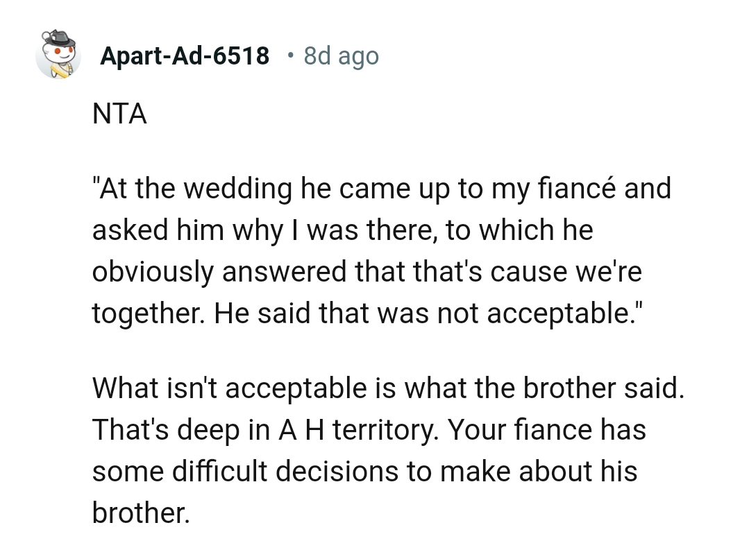 What isn't acceptable is what he said