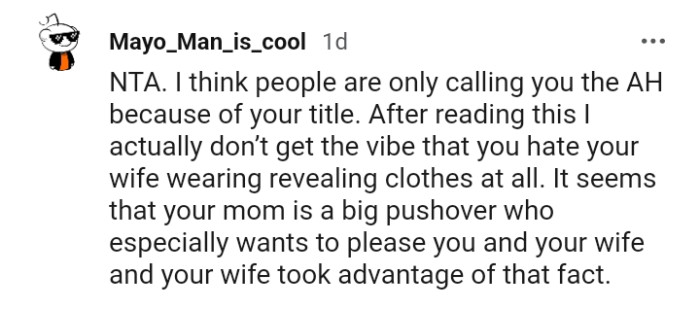 It seems like the OP's mom is a pushover