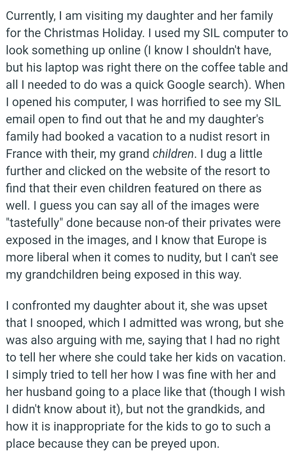 The OP Clicked on the Website of the Resort to Find That Even Children Were Featured There