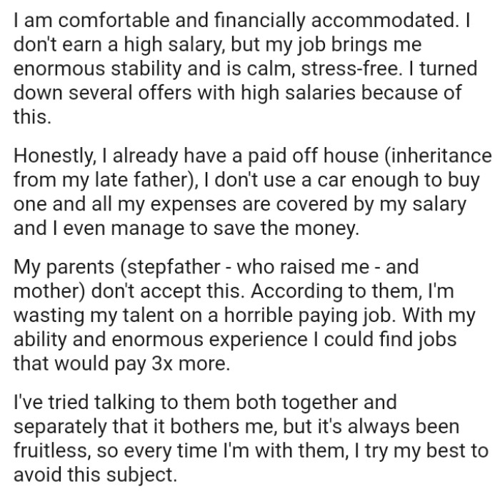 The OP doesn't use a car enough to buy one, and all his expenses are covered by his salary