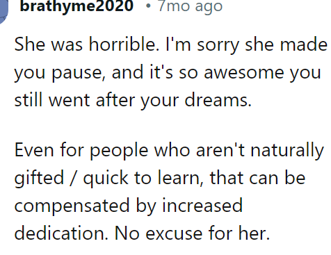 There is no excuse for her