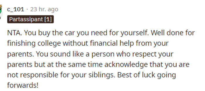 OP does sound like a great guy with a good head on his shoulders, so we're sure he will figure it out and appreciate the positive comments on his thread.