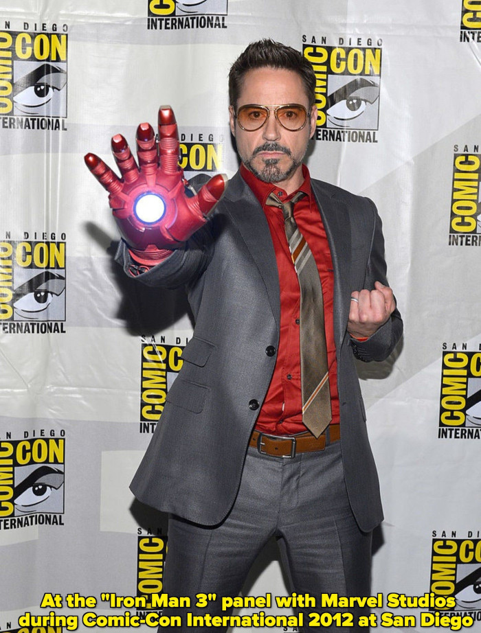 Downey Jr. at the Iron Man 3 panel