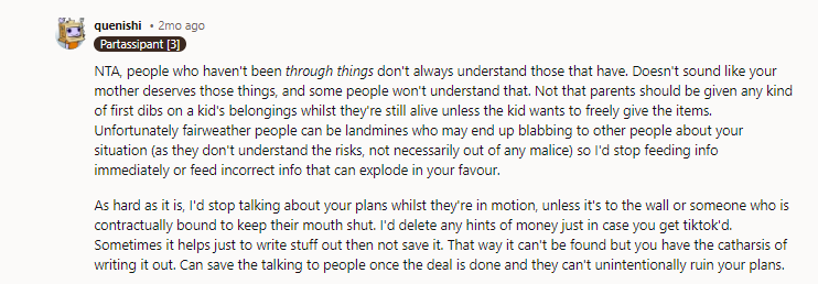 Save up, move out, and never look back.