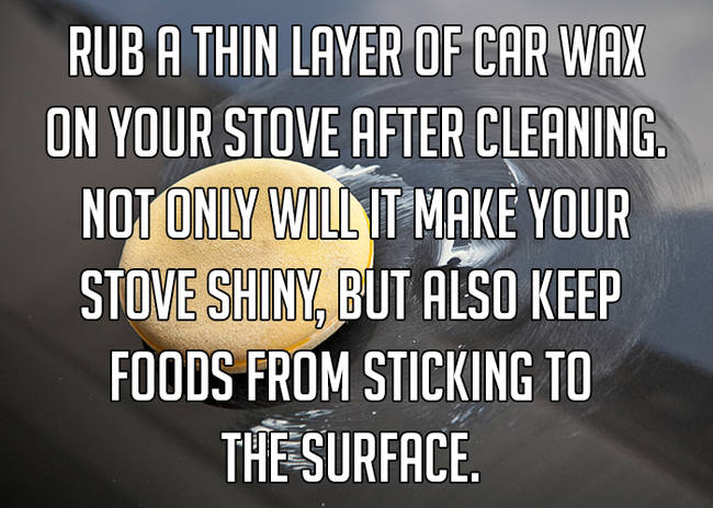 5. Use car wax for your stove