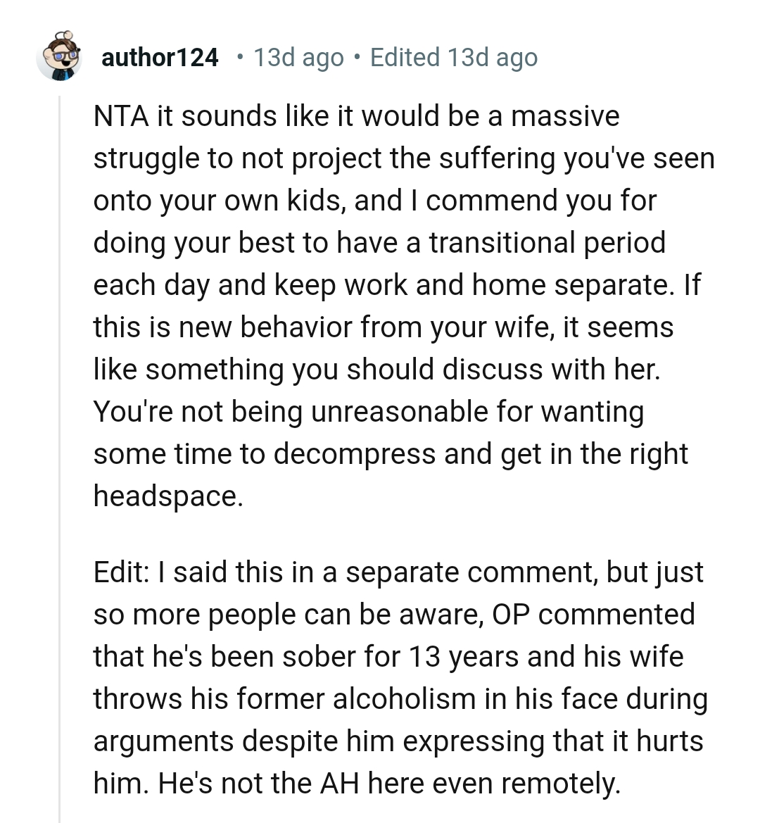 A new behavior from the wife